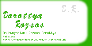 dorottya rozsos business card